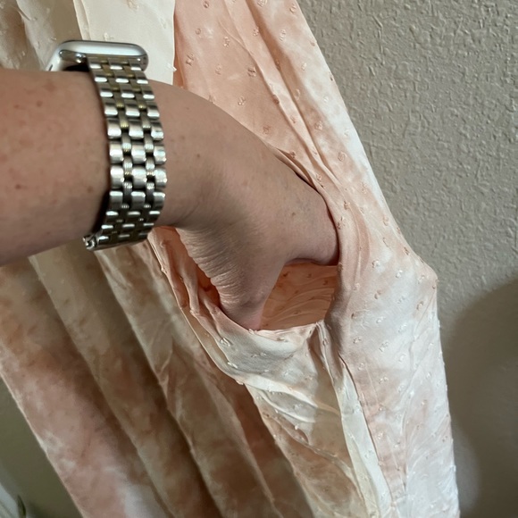 NWT Entro Maxi dress 2x pink white adjustable pockets lined plus size - Picture 5 of 6